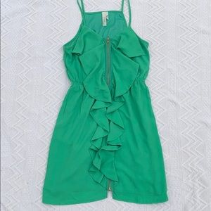 Love, Zoe!! Sleeveless ruffled dress!! Green!!